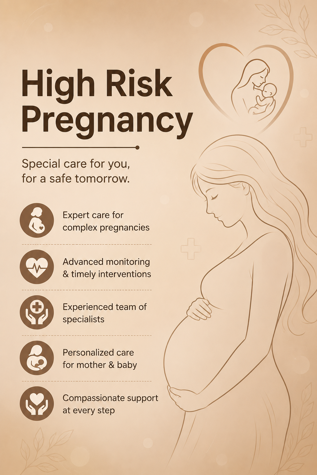 Smiling pregnant woman holding a clock, symbolizing due date awareness and timely prenatal care – Rainbow Children's Hospital